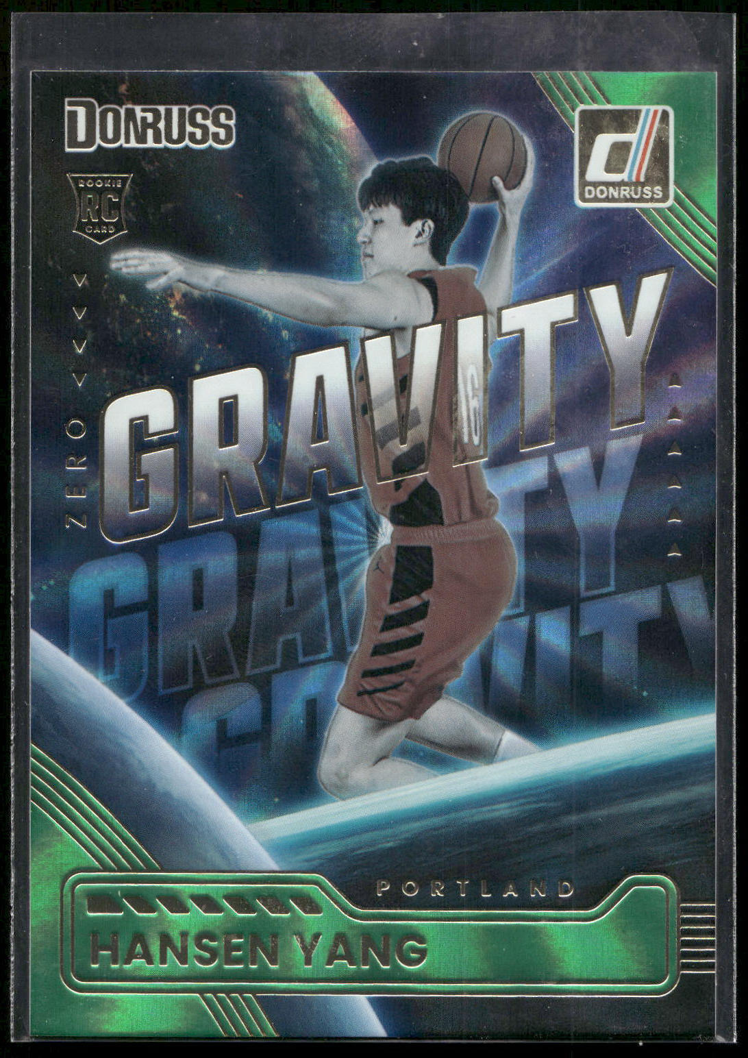 2025-26 Donruss #10 Hansen Yang Zero Gravity Holo Green Laser