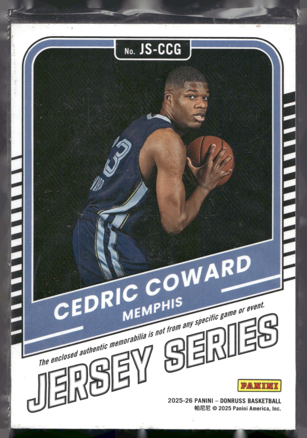 2025-26 Donruss #JS-CCG Cedric Coward Jersey Series