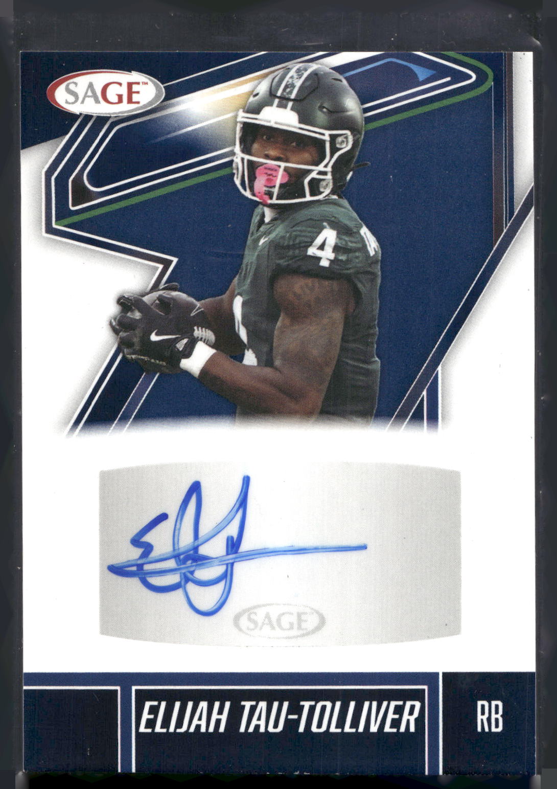 2026 SAGE #A-ETT Elijah Tau-Tolliver Autographs Blue (High Series)