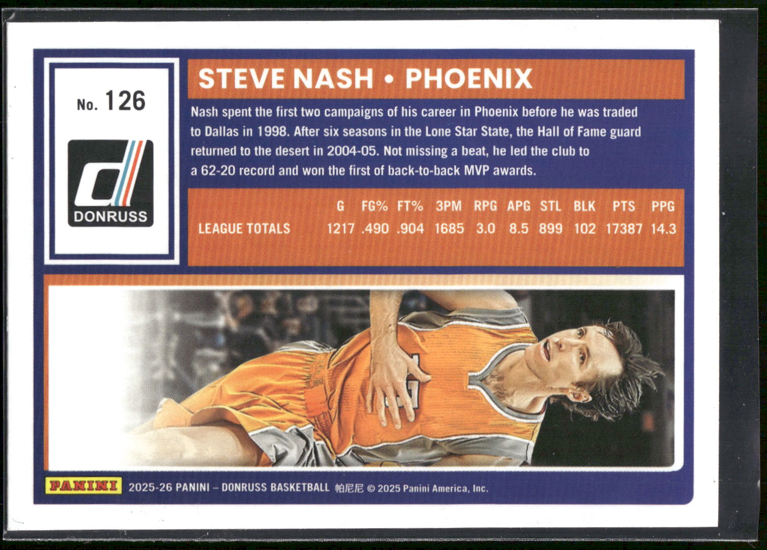 2025-26 Donruss #126 Steve Nash Holo Green Laser