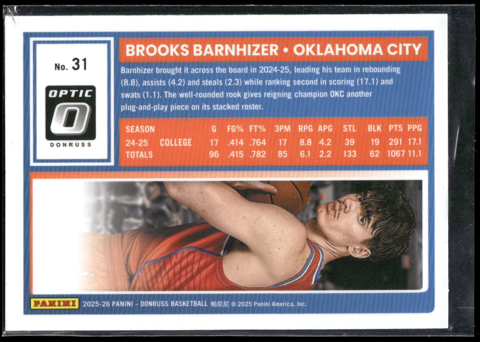 2025-26 Donruss #31 Brooks Barnhizer