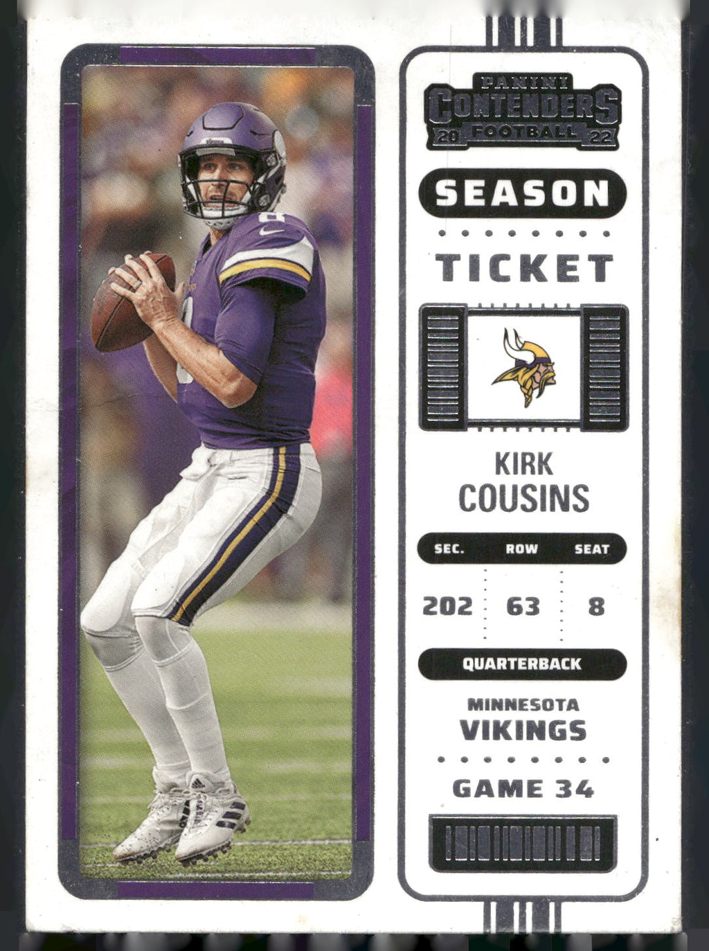2022 Panini Contenders #54 Kirk Cousins