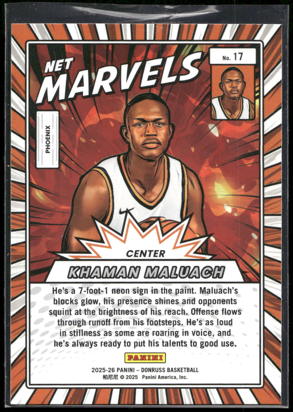 2025-26 Donruss #17 Khaman Maluach Net Marvels