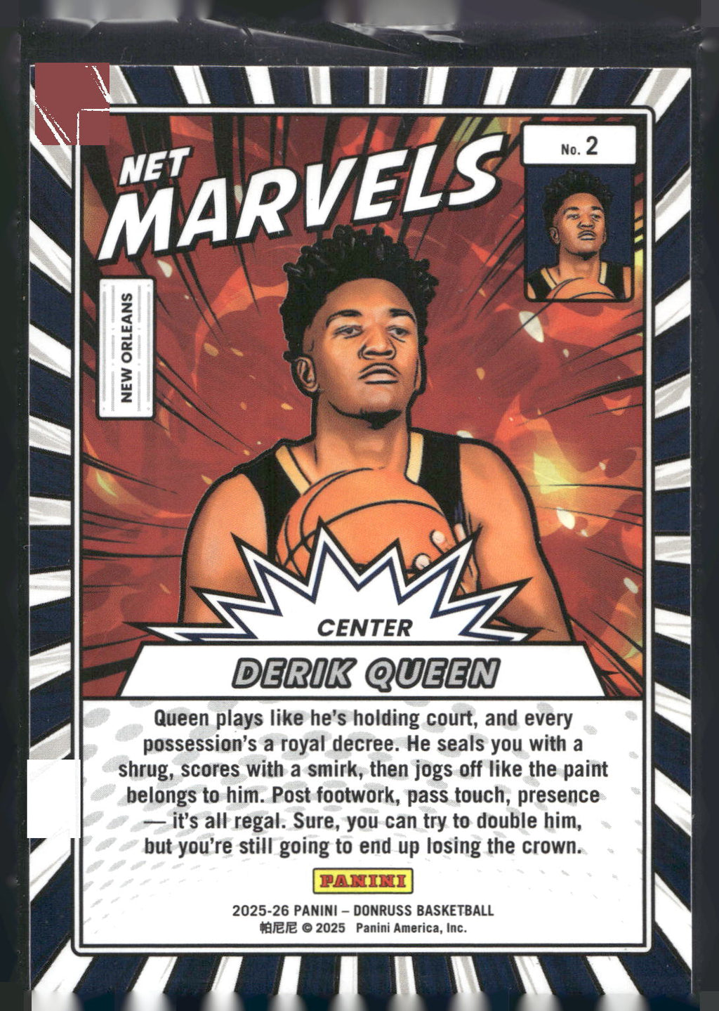 2025-26 Donruss #2 Derik Queen Net Marvels