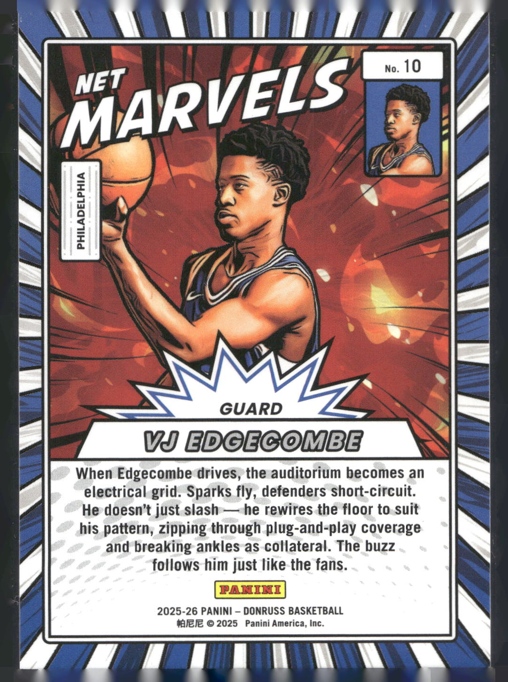 2025-26 Donruss #10 VJ Edgecombe Net Marvels