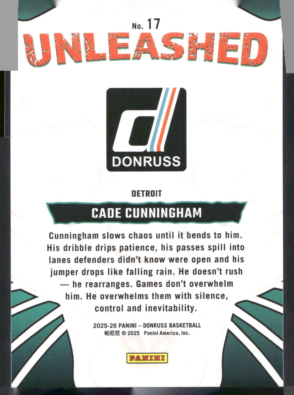 2025-26 Donruss #17 Cade Cunningham Unleashed