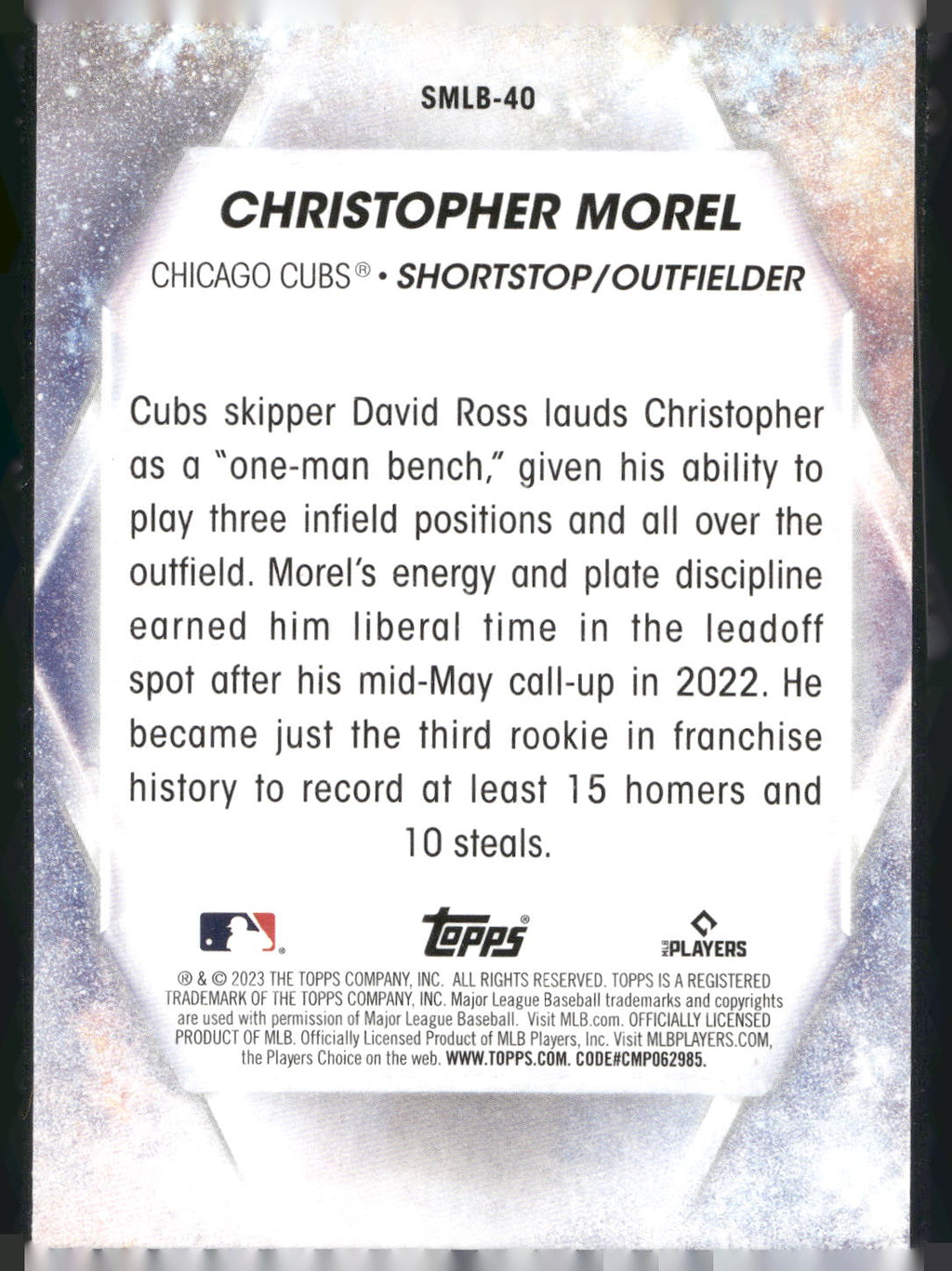 2023 Topps #SMLB-40 Christopher Morel Stars of MLB
