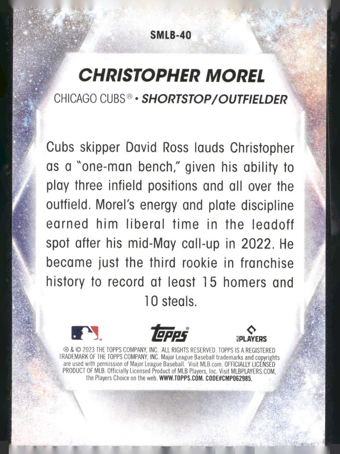 2023 Topps #SMLB-40 Christopher Morel Stars of MLB