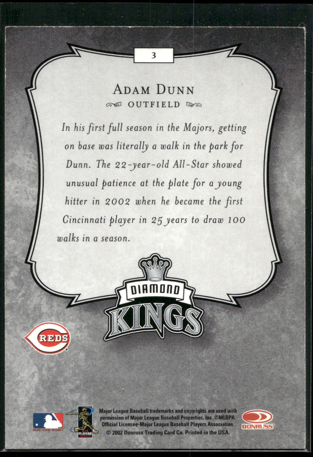 2003 Donruss #3 Adam Dunn
