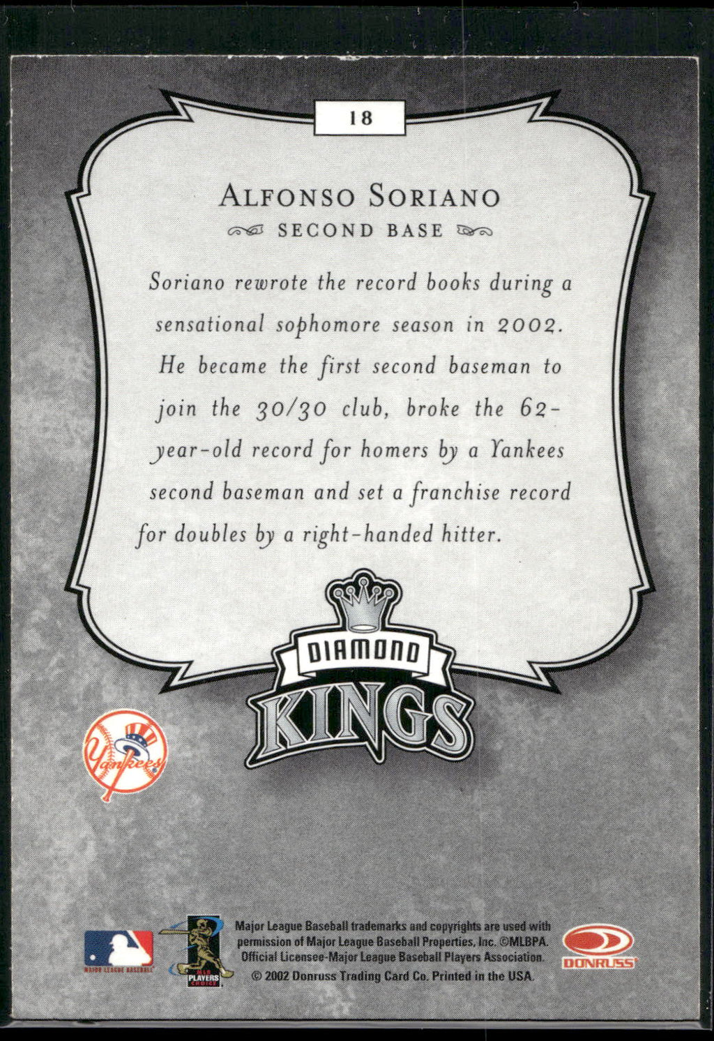 2003 Donruss #18 Alfonso Soriano