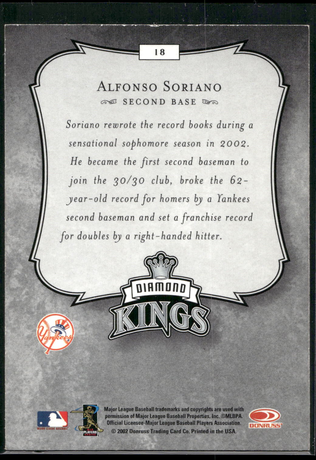2003 Donruss #18 Alfonso Soriano