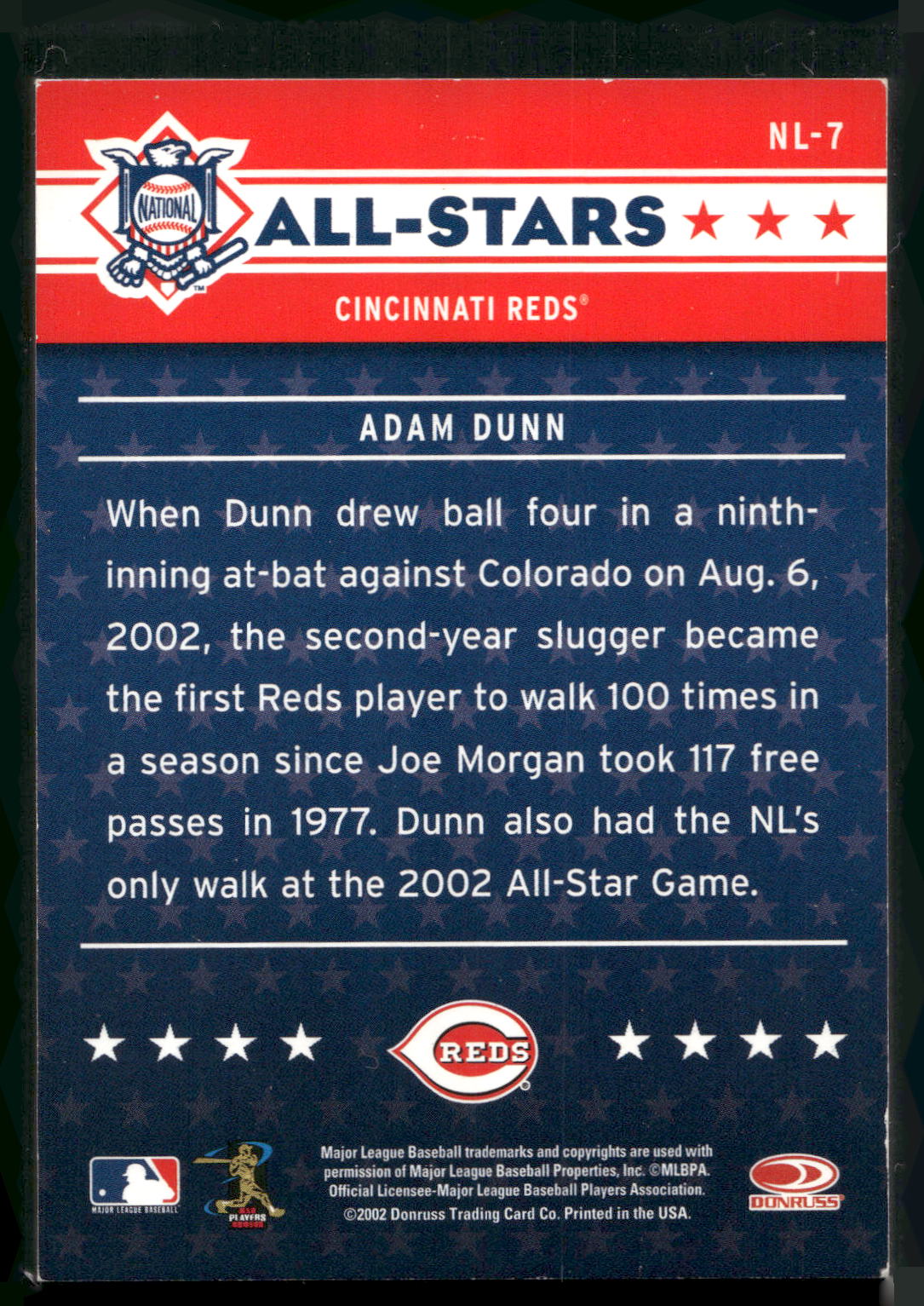 2003 Donruss #NL-7 Adam Dunn All-Stars