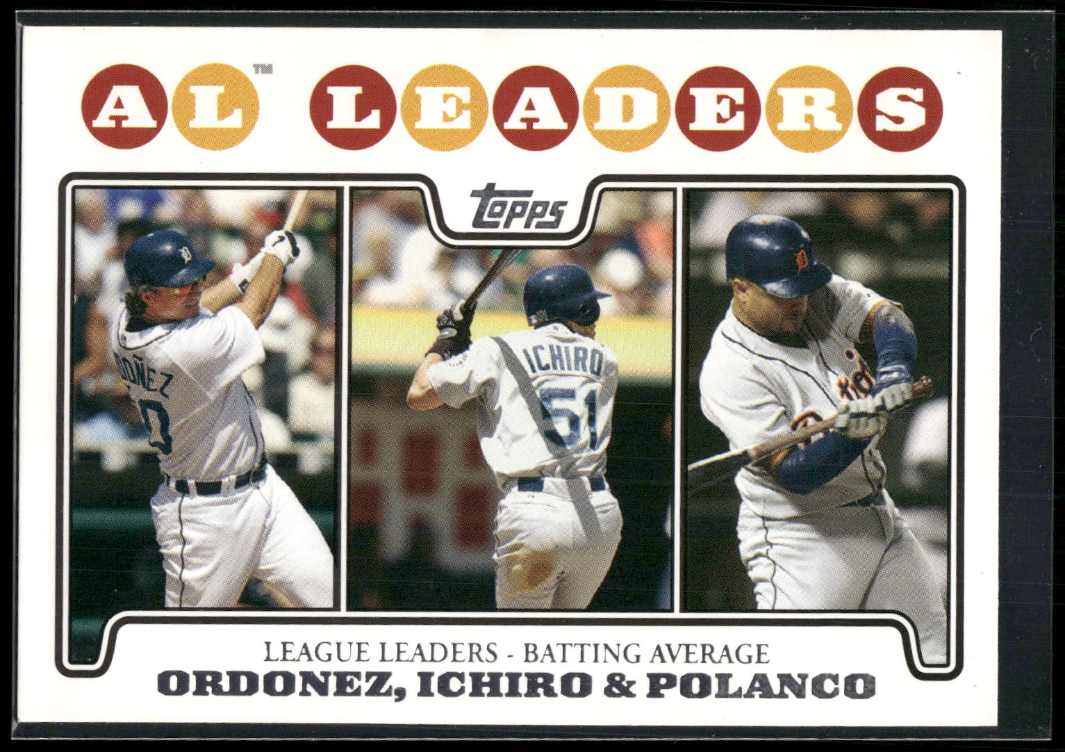 2008 Topps #15 (Magglio Ordonez / Ichiro / Placido Polanco)