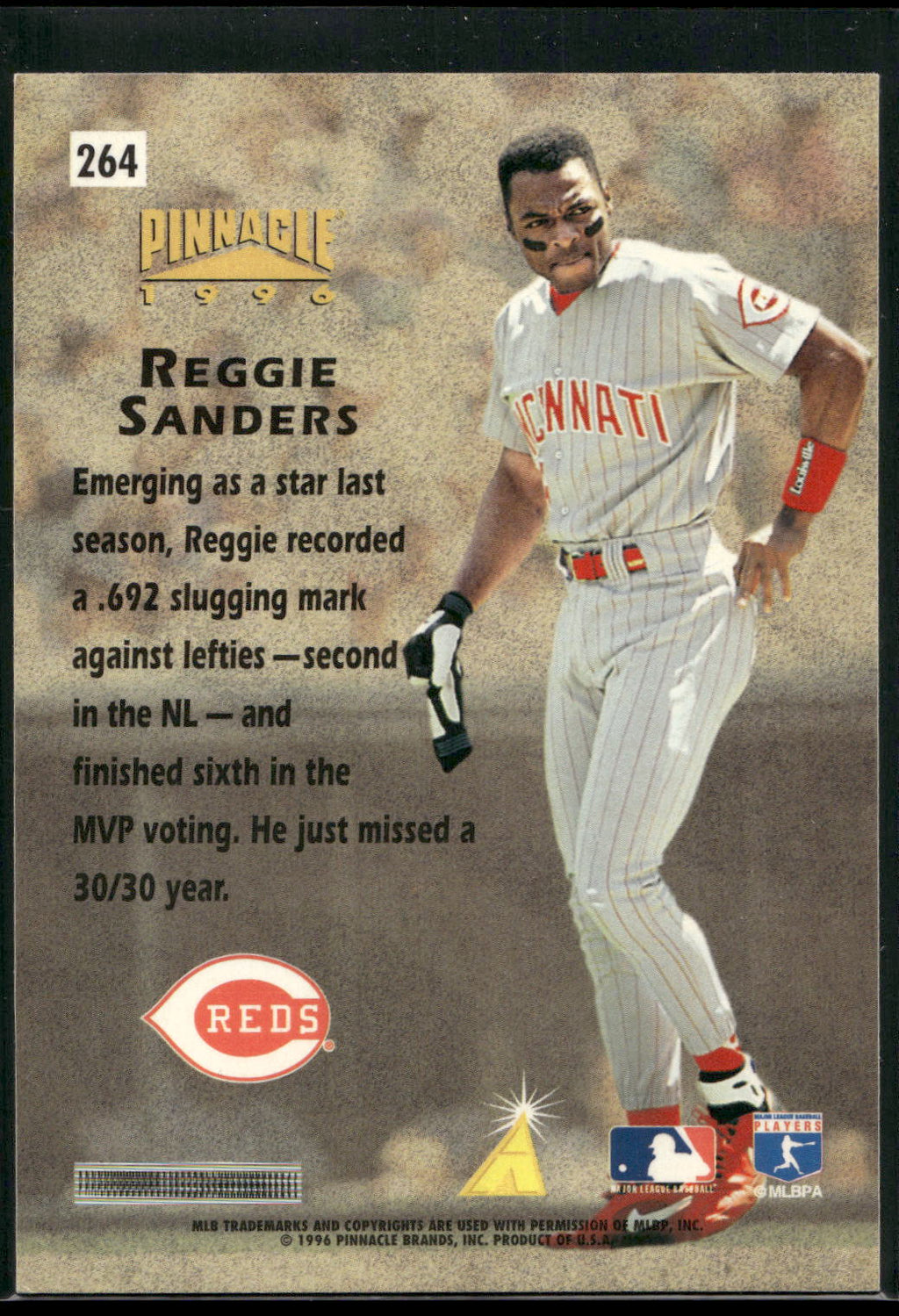 1996 Pinnacle #264 Reggie Sanders
