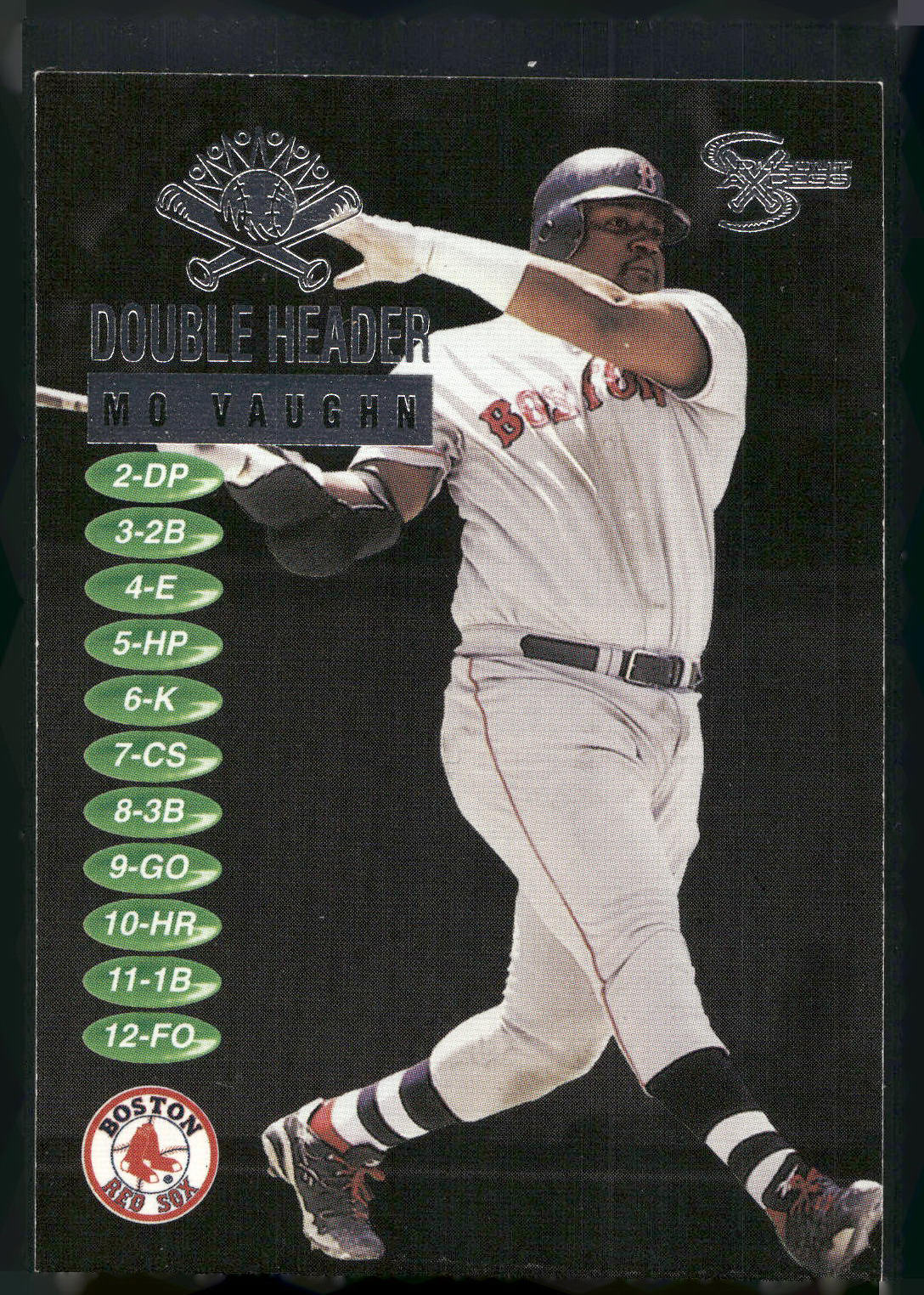 1998 SkyBox Dugout Axcess #12DH Mo Vaughn Double Header