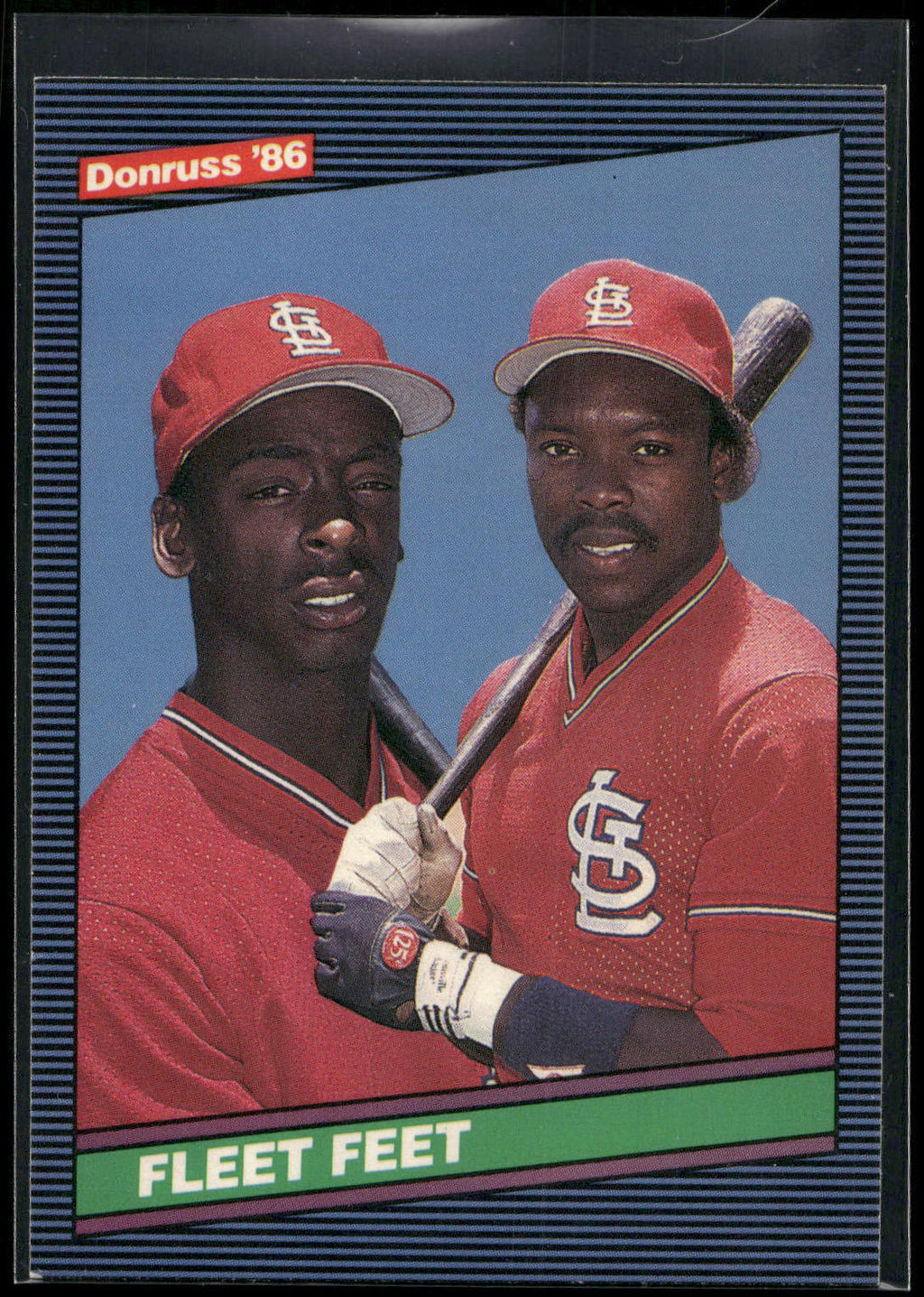 1986 Donruss #651 Fleet Feet (Willie McGee / Vince Coleman)