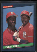 1986 Donruss #651 Fleet Feet (Willie McGee / Vince Coleman)