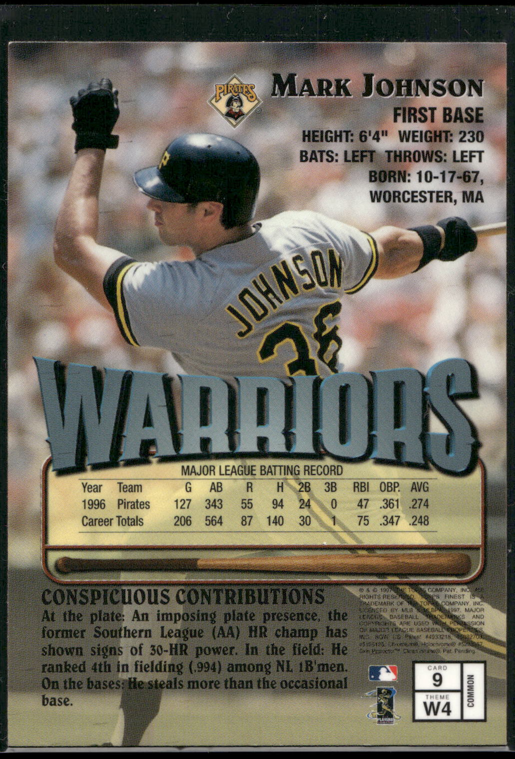 1997 Finest #9 Mark Johnson