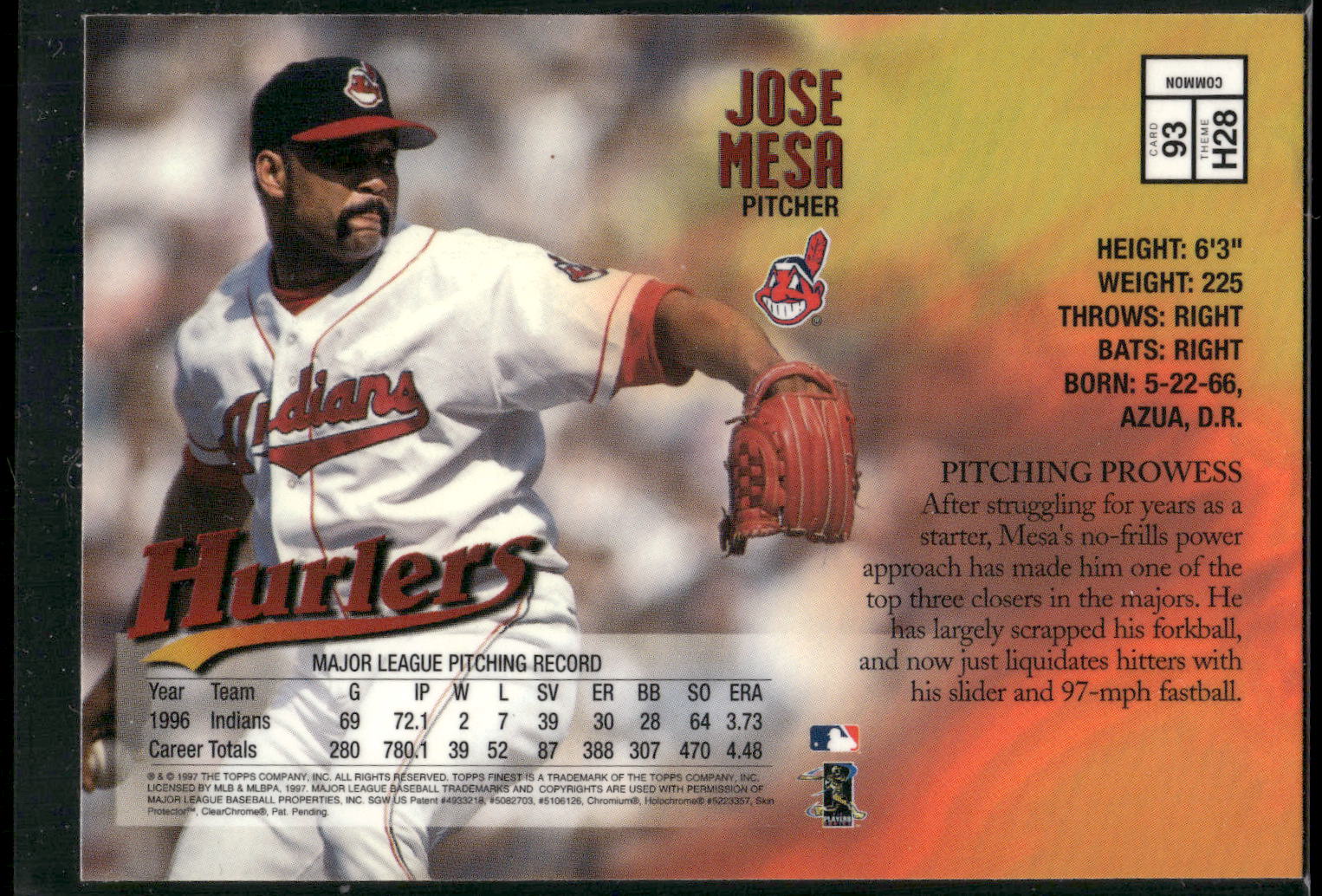 1997 Finest #93 Jose Mesa