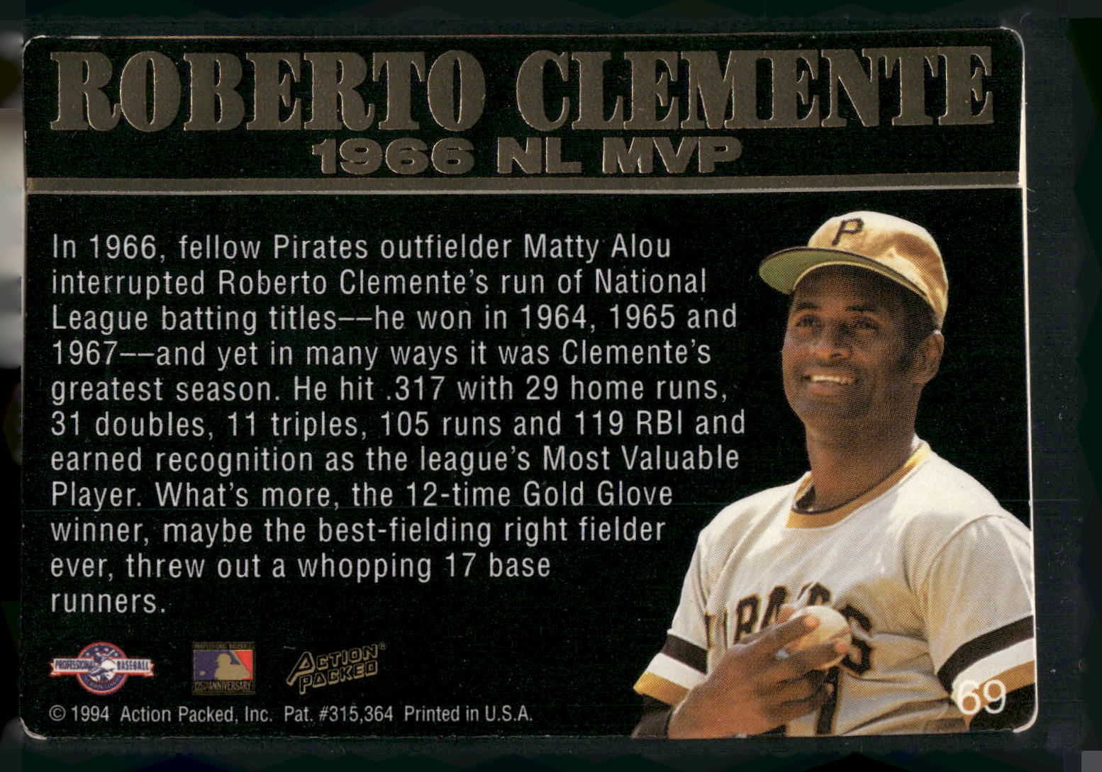 1994 Action Packed Minors #69 Roberto Clemente