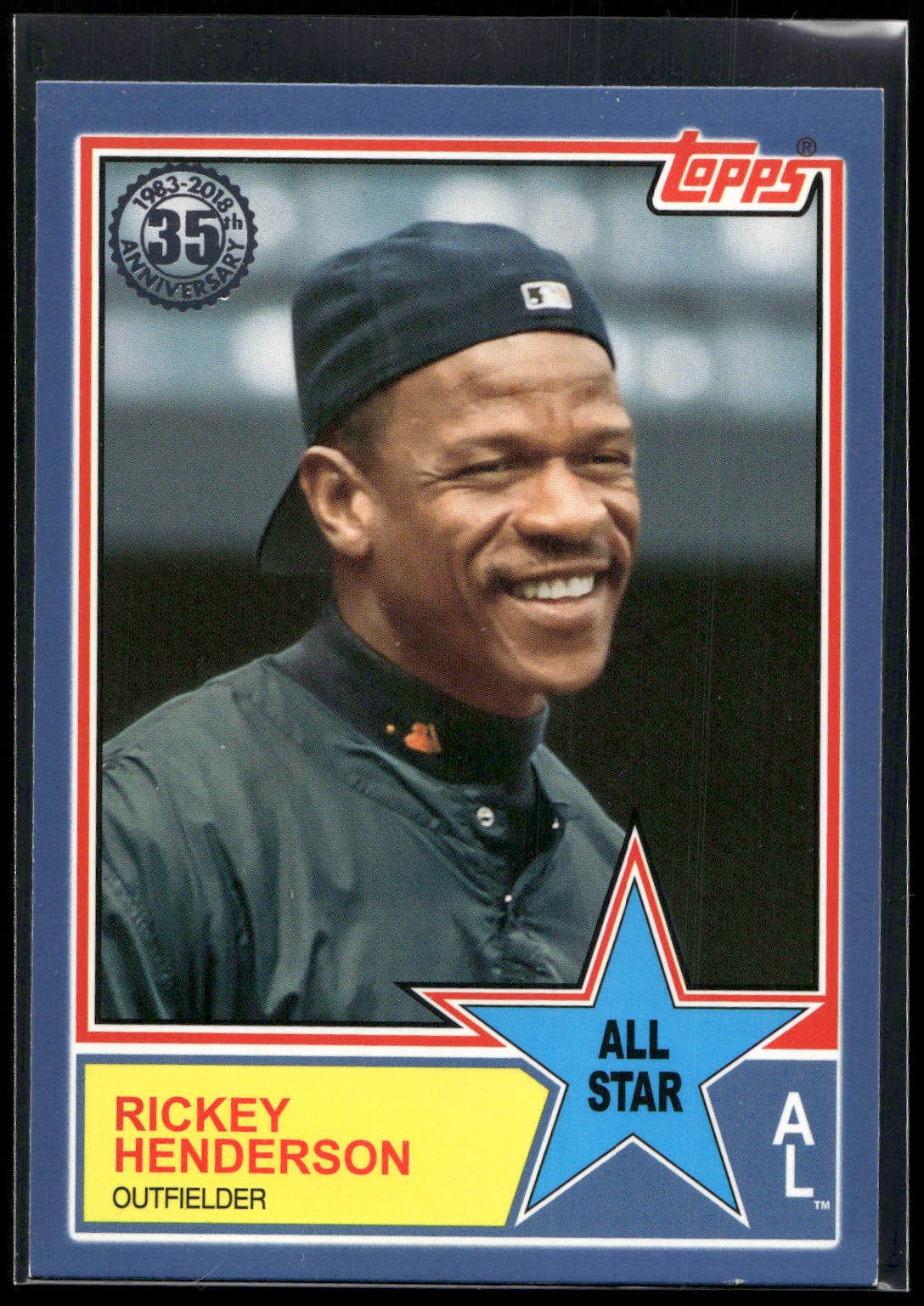 2018 Topps #83AS-50 Rickey Henderson 1983 Topps Baseball All-Stars Blue