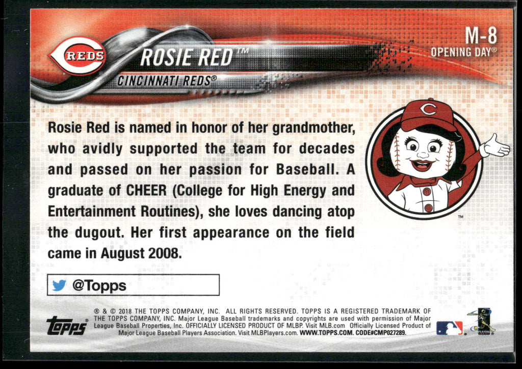 2018 Topps Opening Day #M-8 Rosie Red Mascots