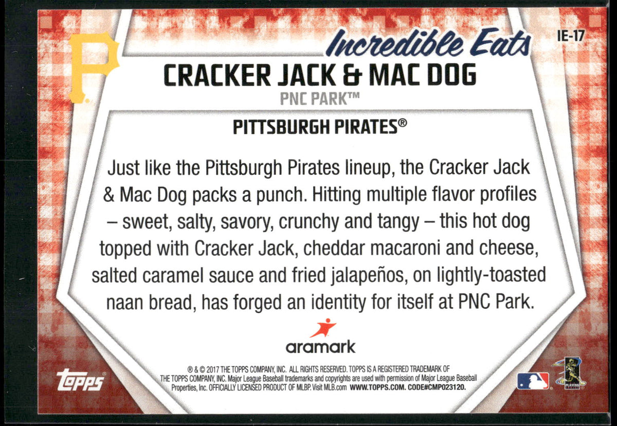 2017 Topps Opening Day #IE-17 Cracker Jack &amp; Mac Dog Incredible Eats