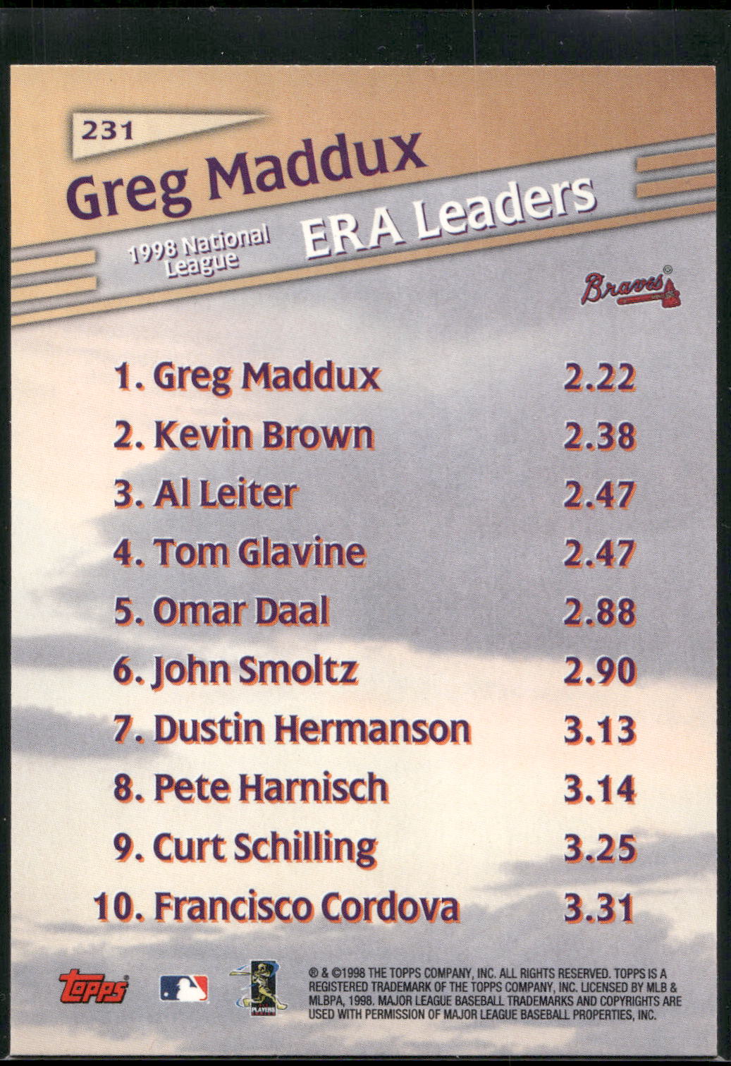 1999 Topps #231 Greg Maddux
