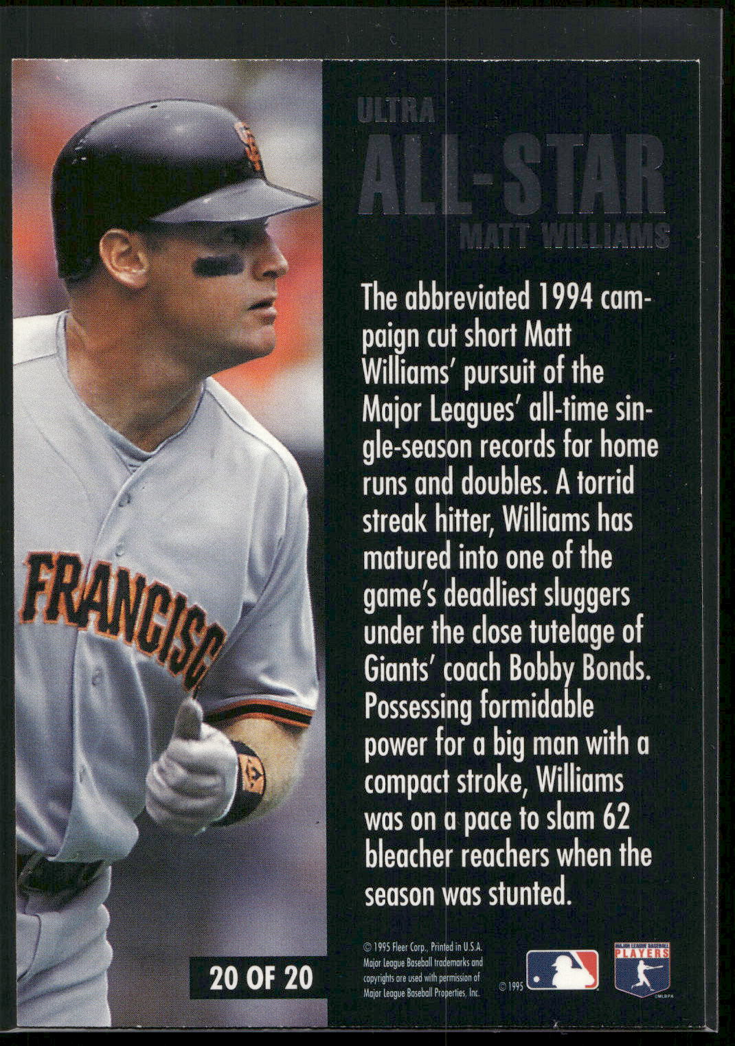 1995 Ultra #20 Matt Williams All-Stars