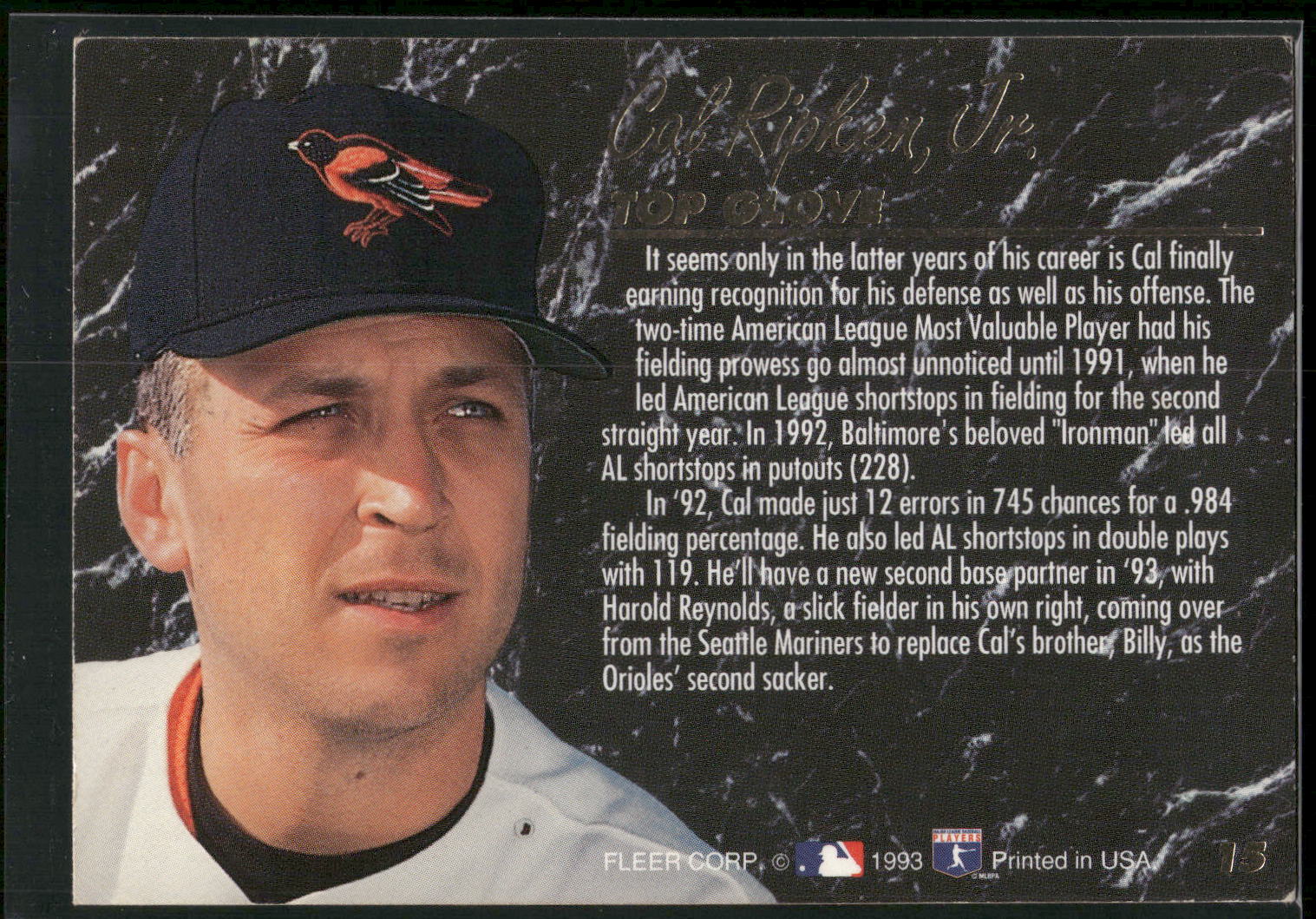 1993 Ultra #15 Cal Ripken Jr. Award Winners