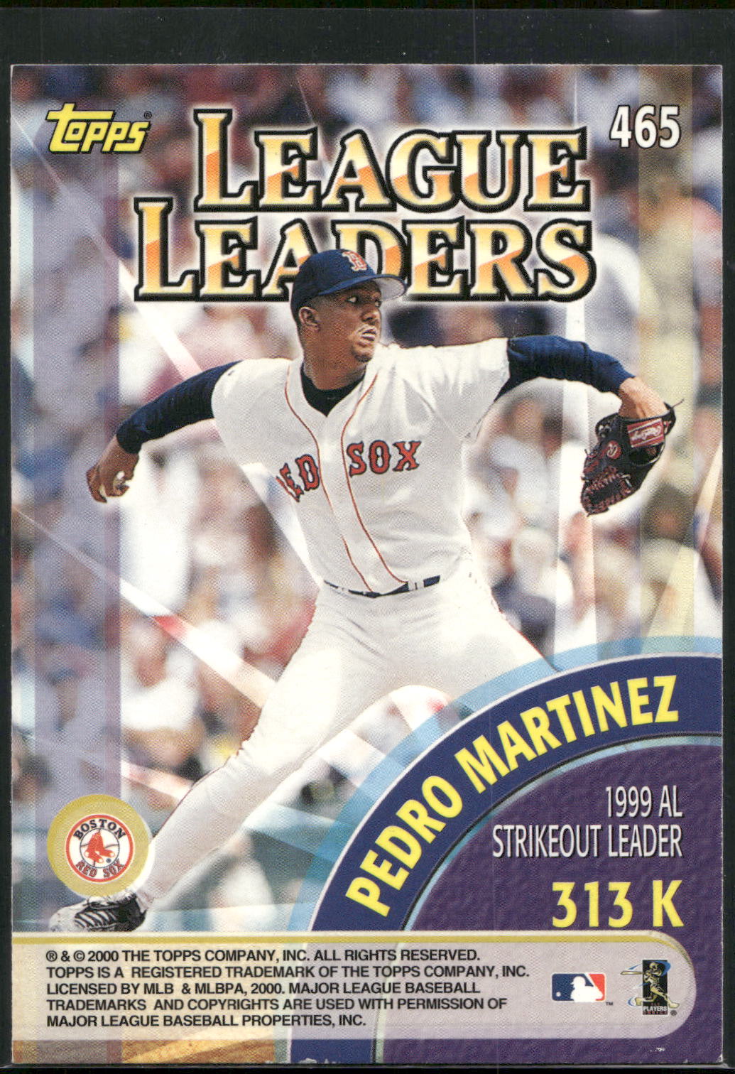 2000 Topps #465 Randy Johnson / Pedro Martinez