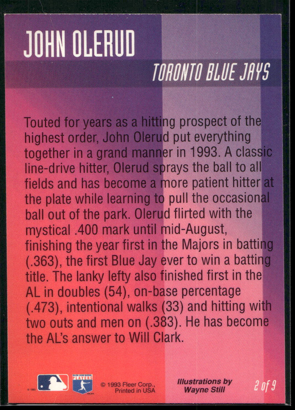 1994 Fleer #2 John Olerud Pro-Visions