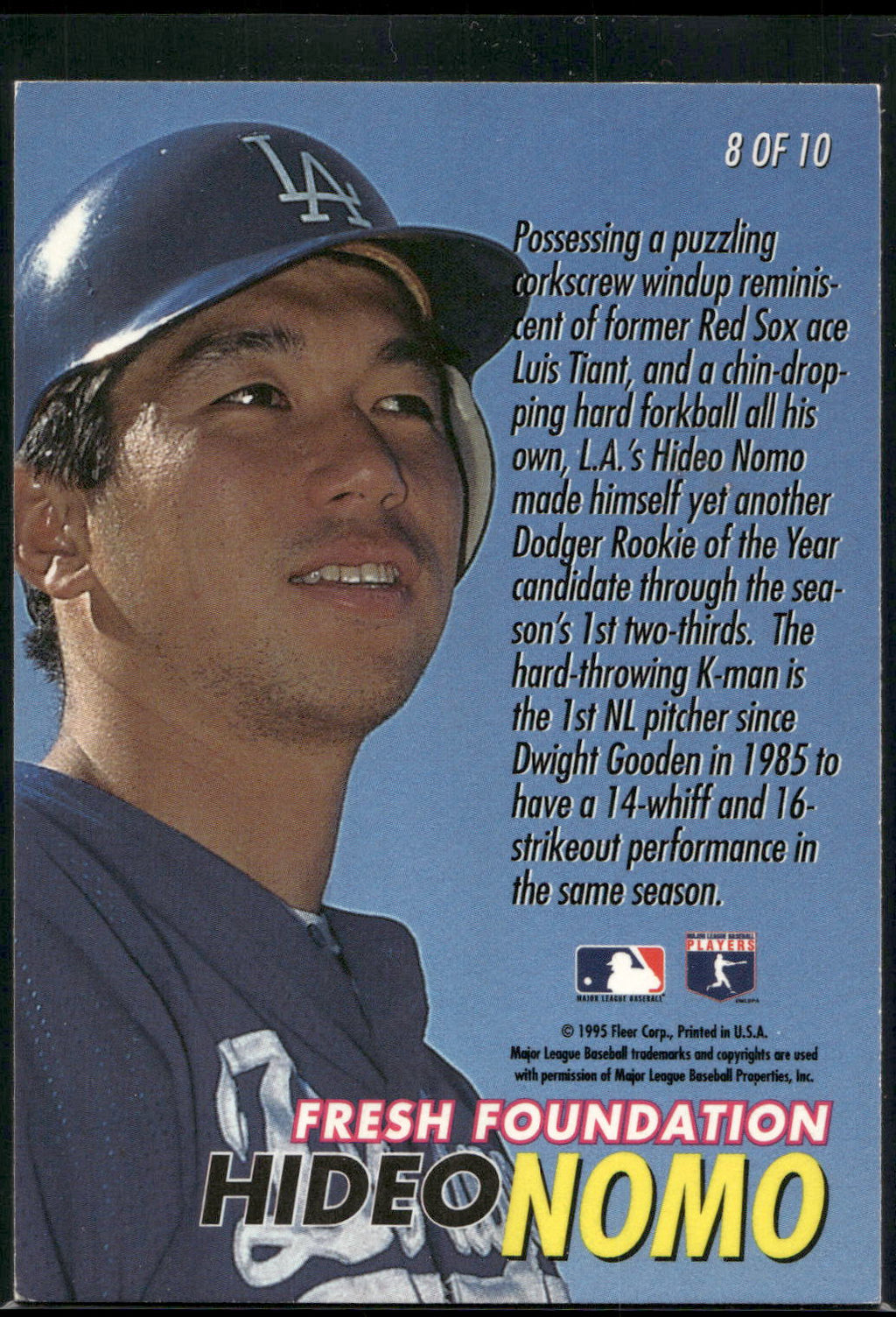 1996 Ultra #8 Hideo Nomo Fresh Foundations
