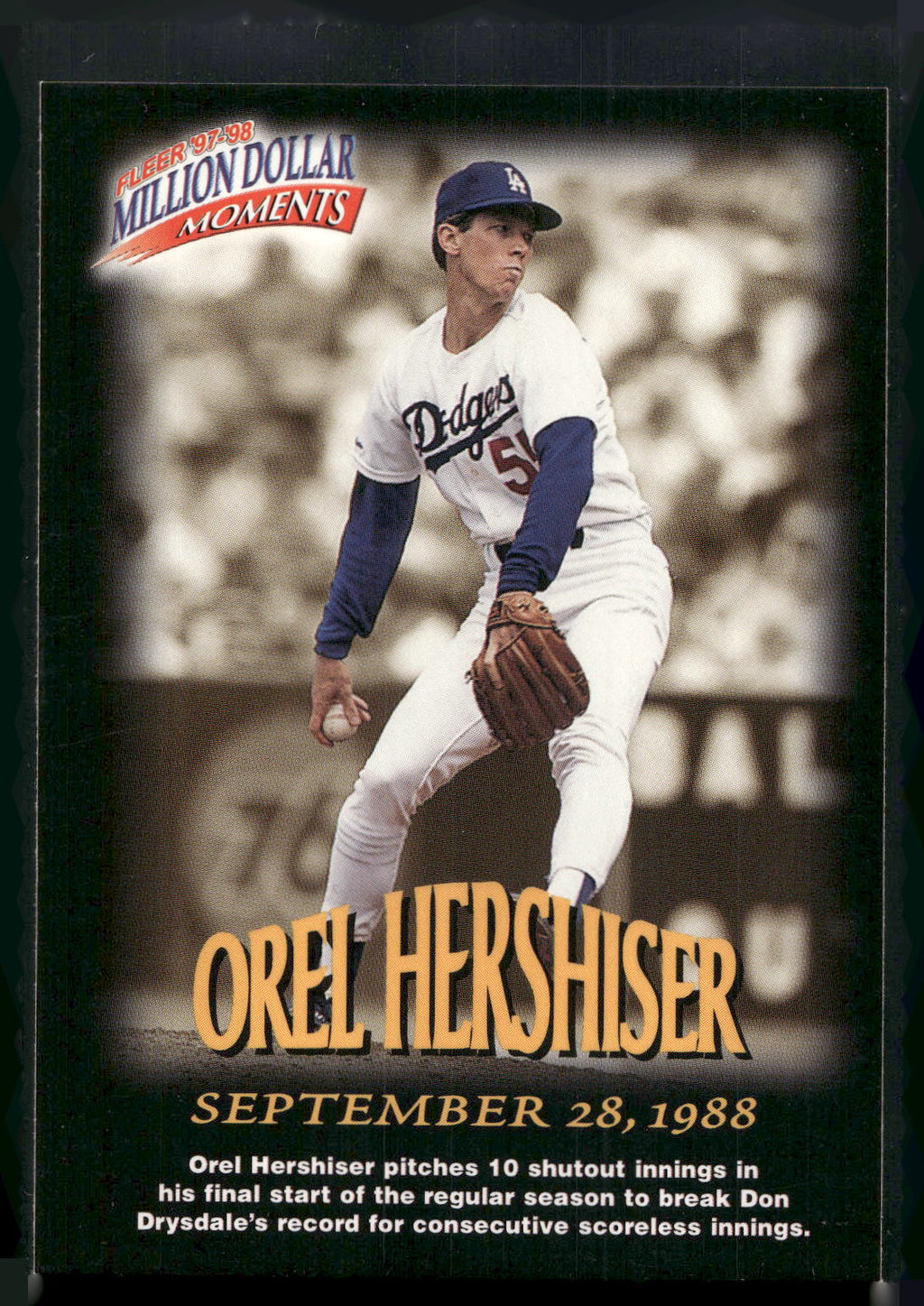 1997-98 Fleer Million Dollar Moments #18 Orel Hershiser