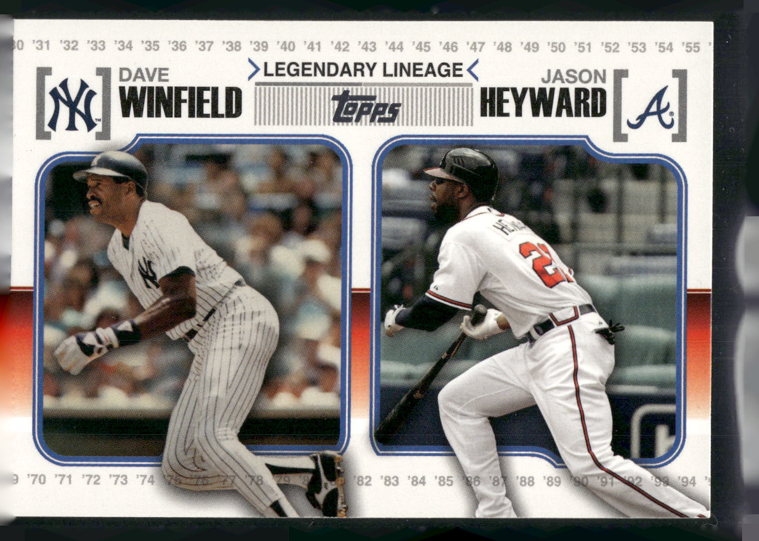 2010 Topps Update #LL-61 Dave Winfield / Jason Heyward Legendary Lineage