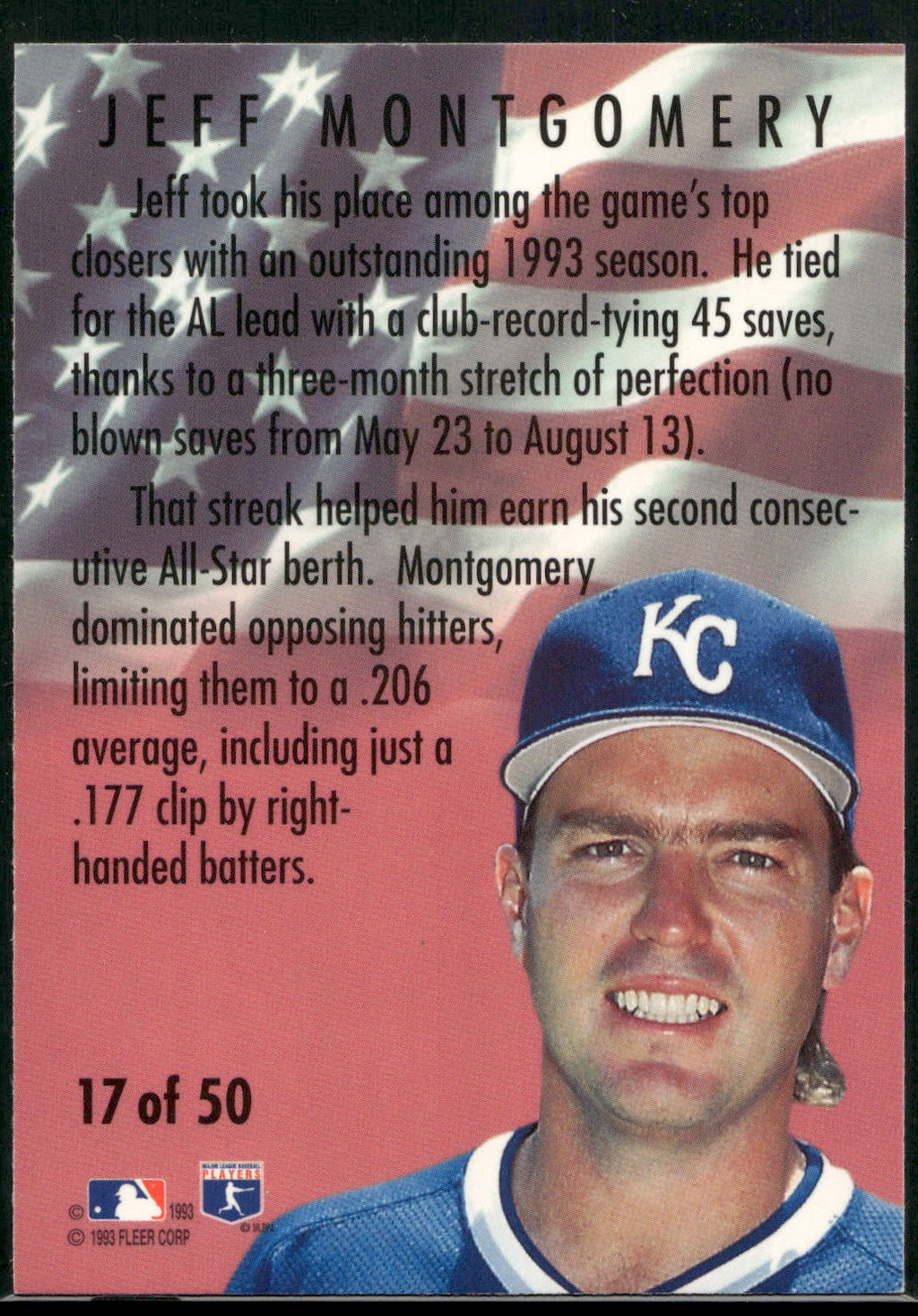 1994 Fleer #17 Jeff Montgomery All-Stars