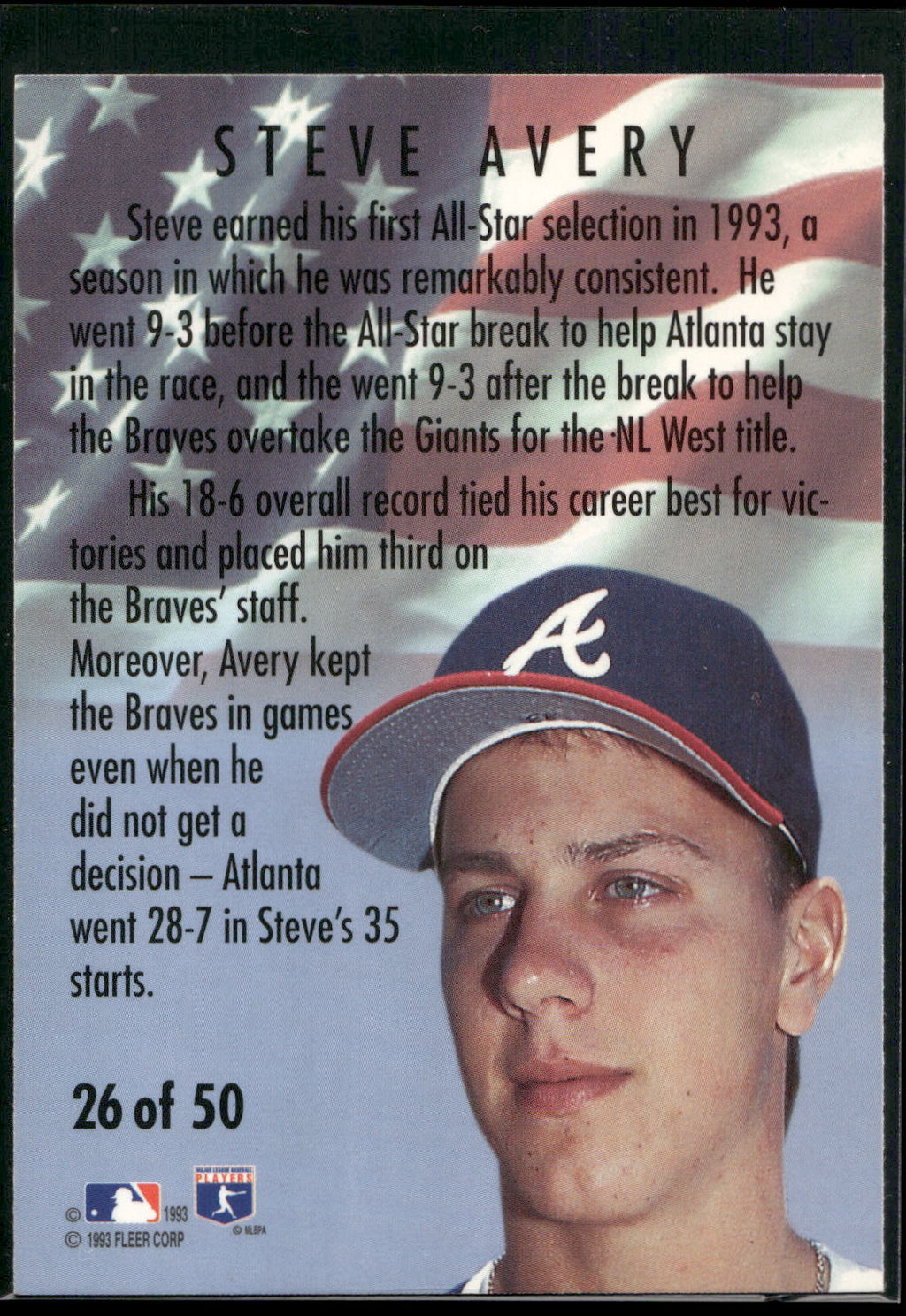 1994 Fleer #26 Steve Avery All-Stars