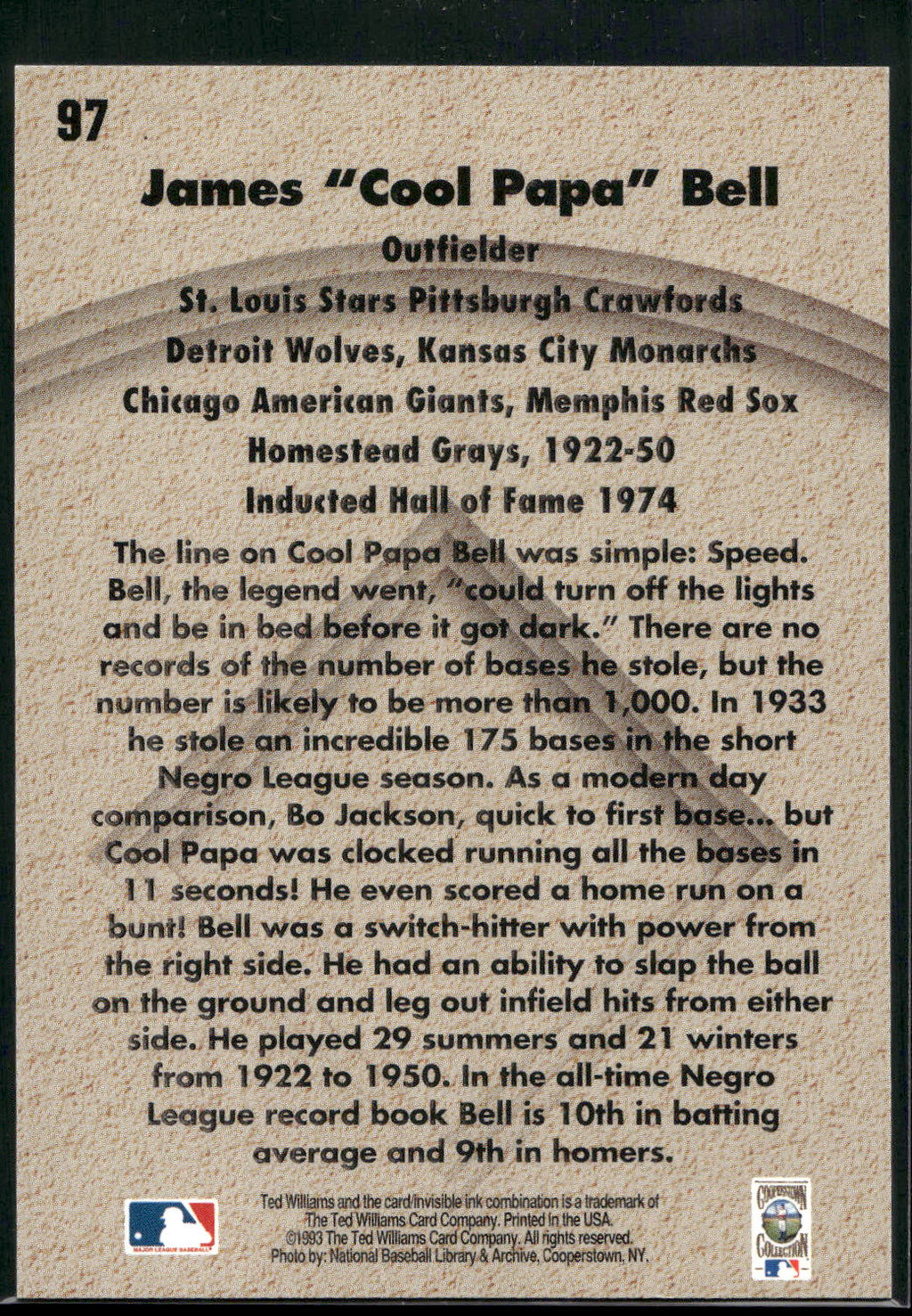 1993 Ted Williams #97 James Bell