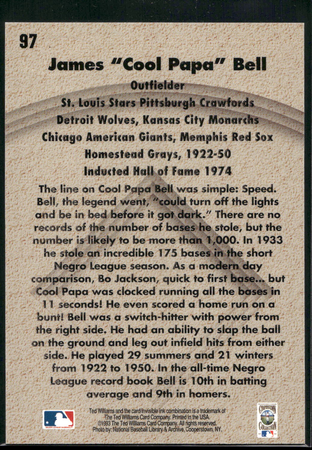 1993 Ted Williams #97 James Bell