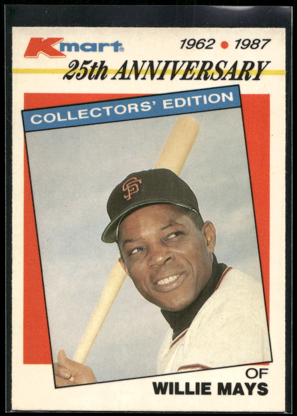 1987 Topps Kmart 25th Anniversary Baseball's Stars of the Decades #8 Willie Mays
