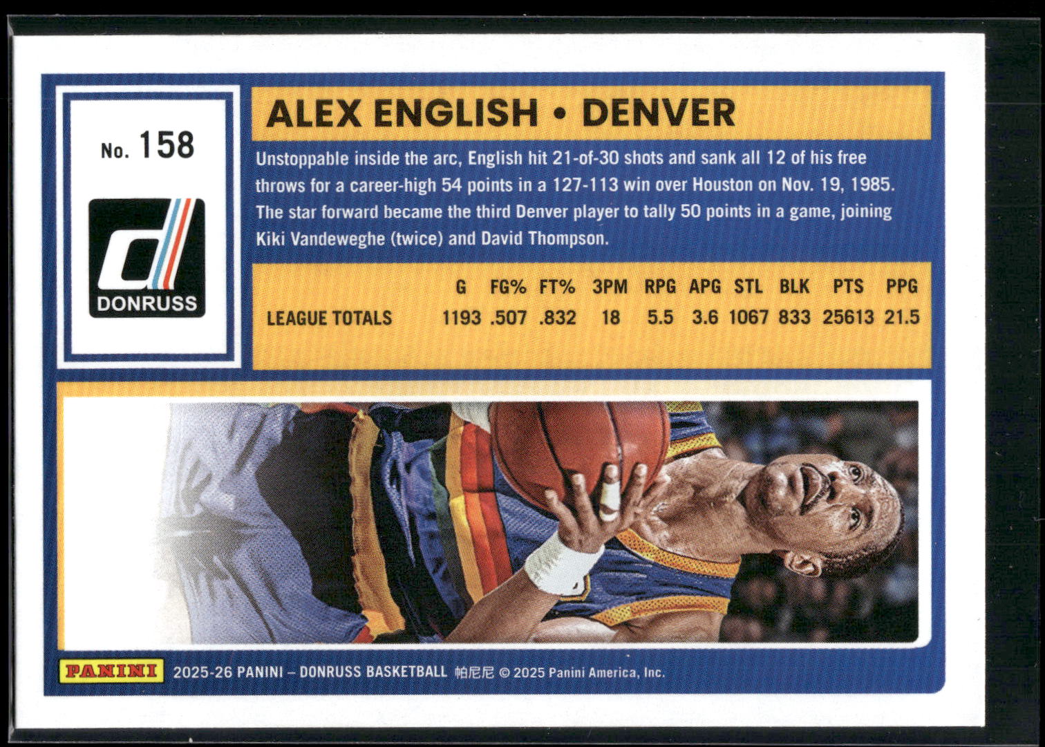 2025-26 Donruss #158 Alex English