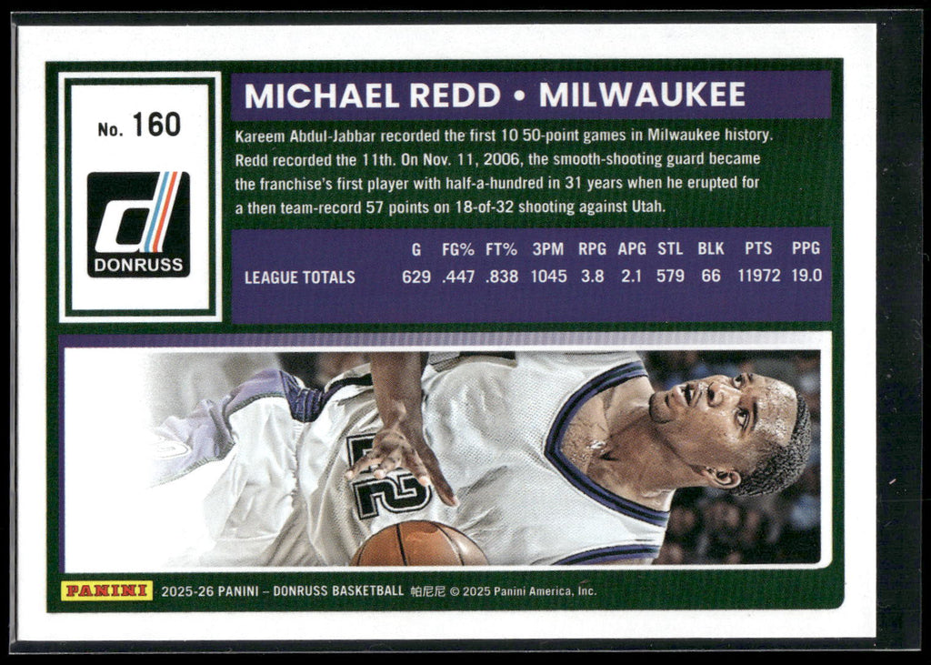 2025-26 Donruss #160 Michael Redd