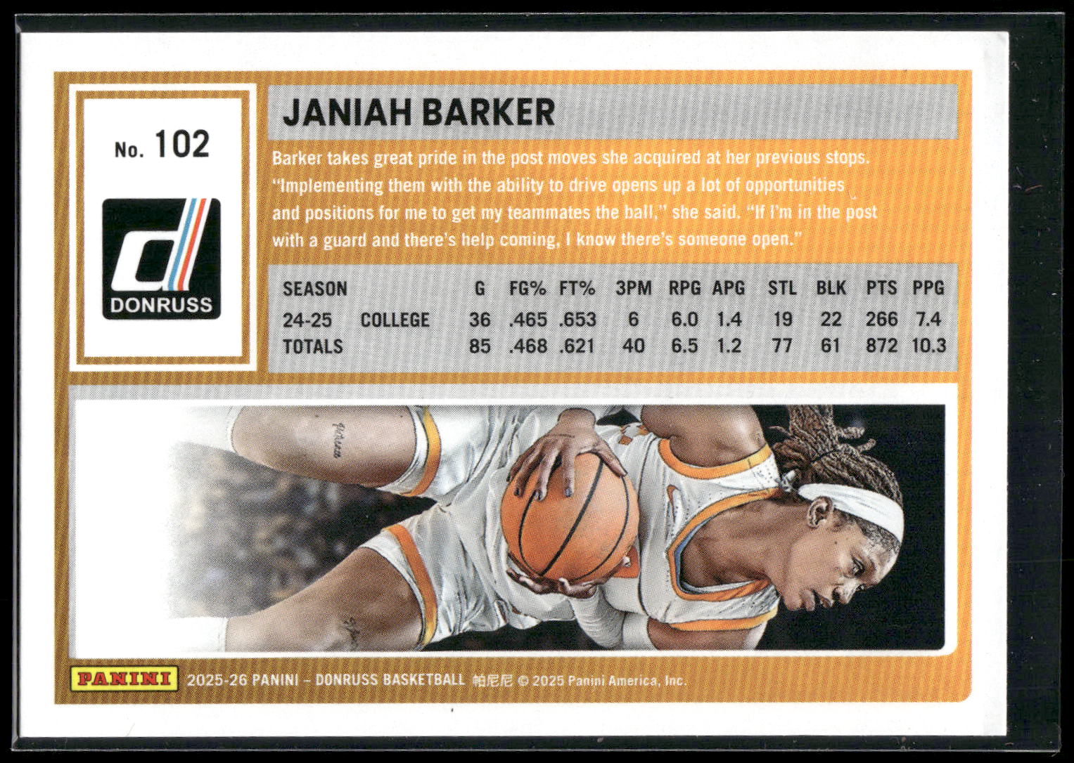 2025-26 Donruss #102 Janiah Barker