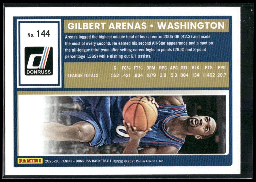 2025-26 Donruss #144 Gilbert Arenas