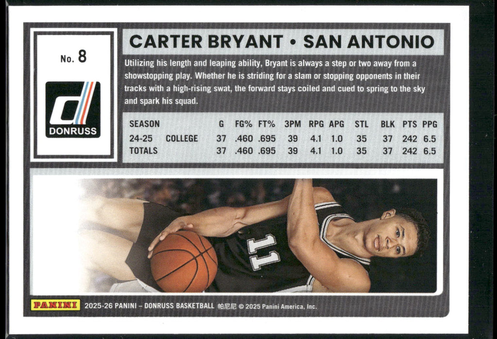 2025-26 Donruss #8 Carter Bryant