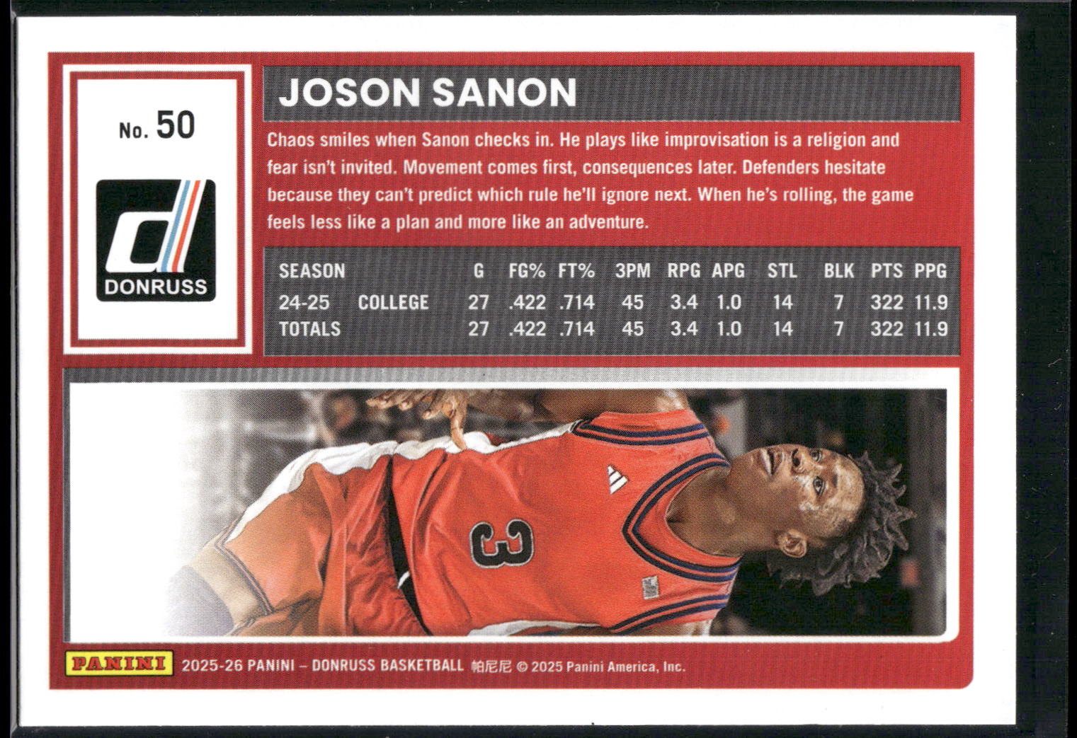 2025-26 Donruss #50 Joson Sanon