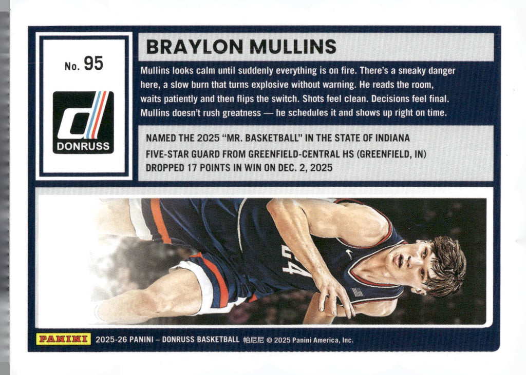 2025-26 Donruss #95 Braylon Mullins