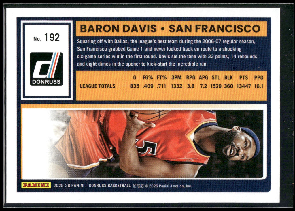 2025-26 Donruss #192 Baron Davis