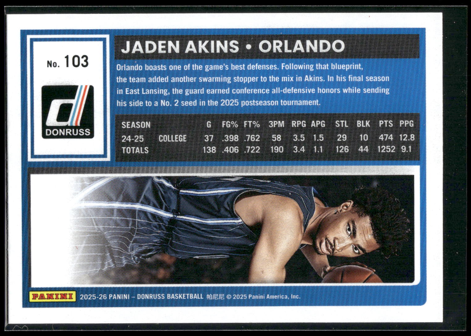2025-26 Donruss #103 Jaden Akins