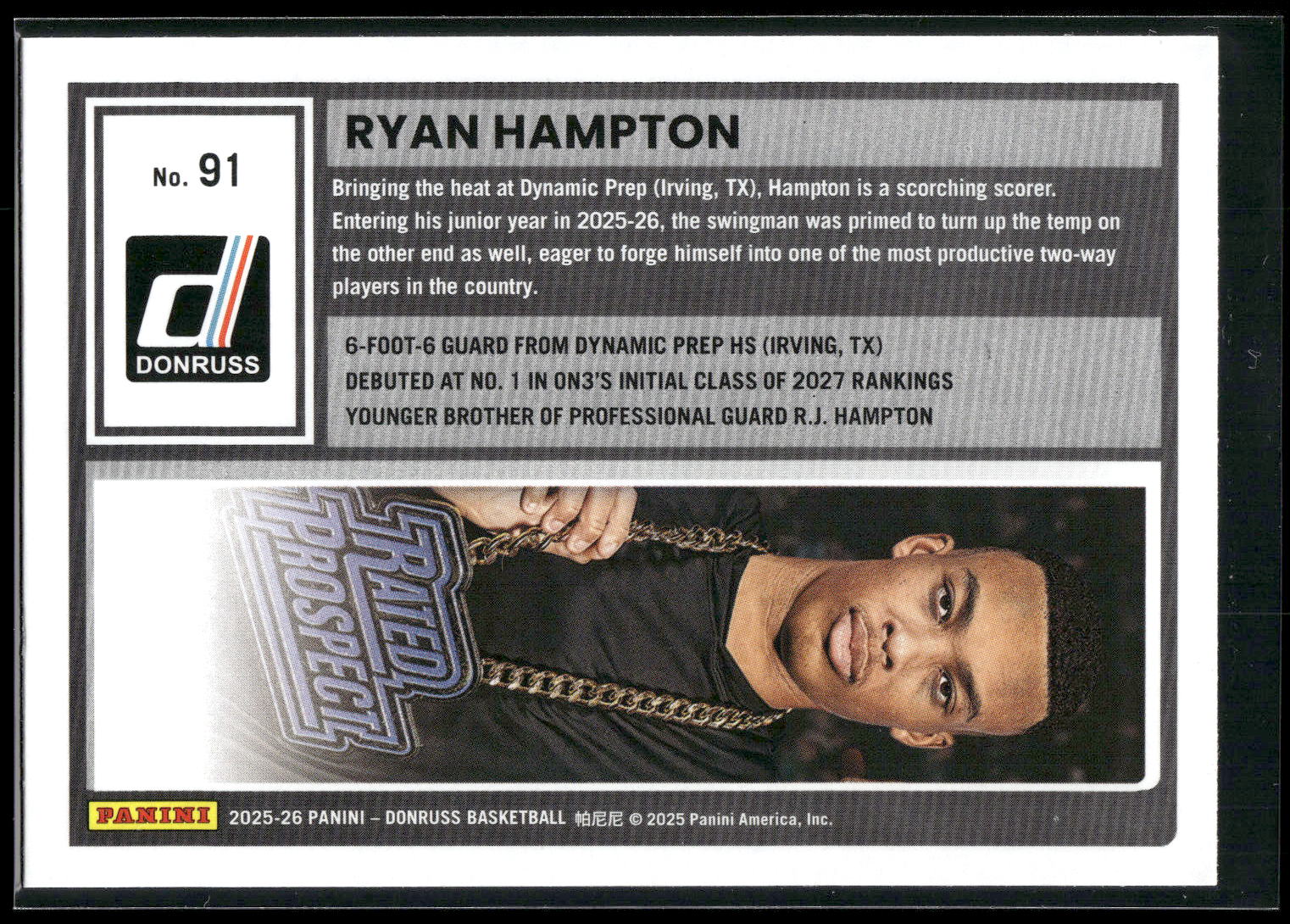 2025-26 Donruss #91 Ryan Hampton